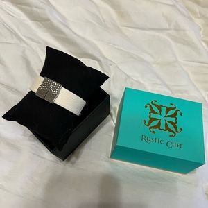 Rustic Cuff White Haley Bracelet